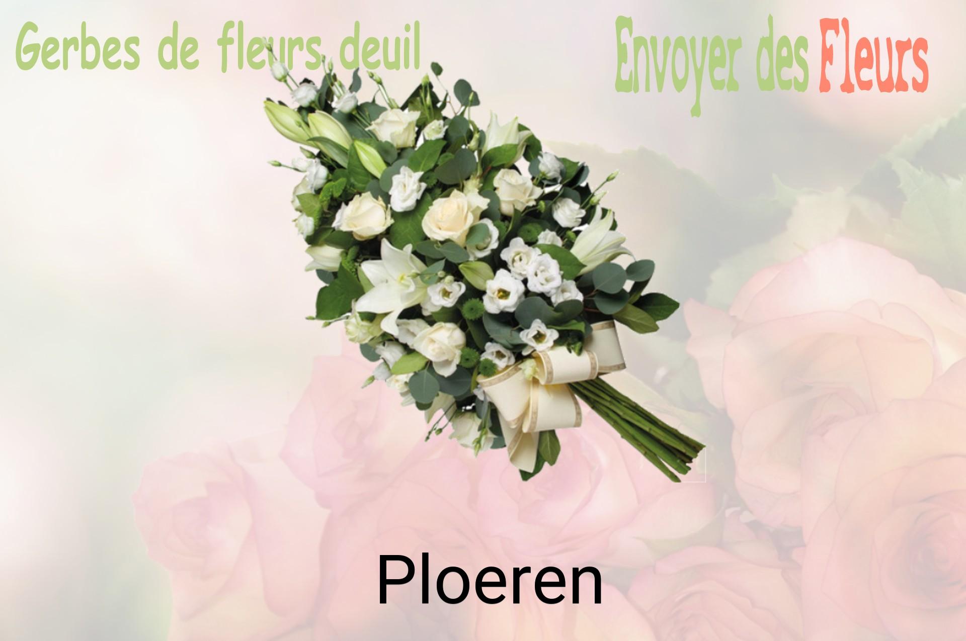 Gerbe de fleurs de deuil livrée à Ploeren